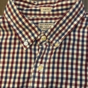 checked Jcrew button down slim fit size medium